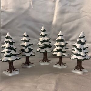 Department 56 set of 5 trees